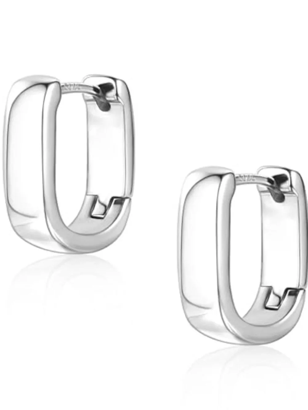 Sterling Silver Earrings Small Chunky Silver Earrings for Women Trendy‎ Small